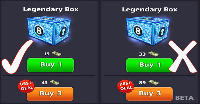 Legendary boxes 8 ball pool