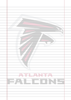 Papel Pautado Atlanta Falcons PDF para imprimir na folha A4