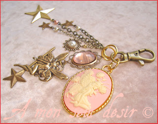 Bijou de sac féerique fée elfe elfique étoiles baguette magique Bag Charm Fairy Elf Elven Stars Magic Wand