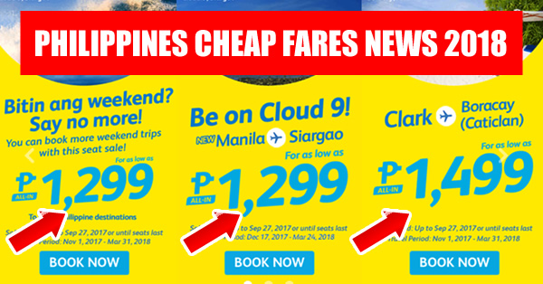 low fare promos 2018