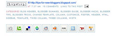 Social Bookmarking Links in Blogger