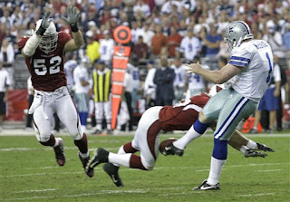 The Cardinals shock the Cowboys with a blocked punt in overtime