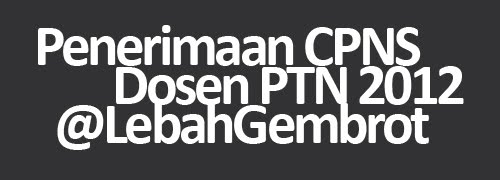 Penerimaan CPNS Dosen PTN dan Pegawai Administrasi PTN