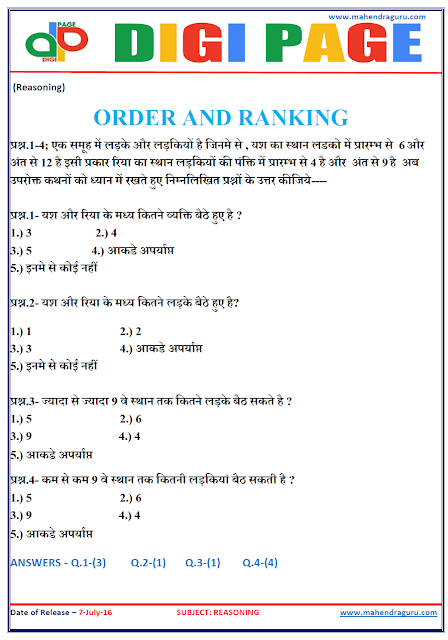 Digi Page - Order and Ranking