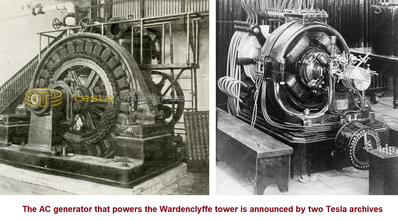 The AC generator for the Wardenclyffe tower