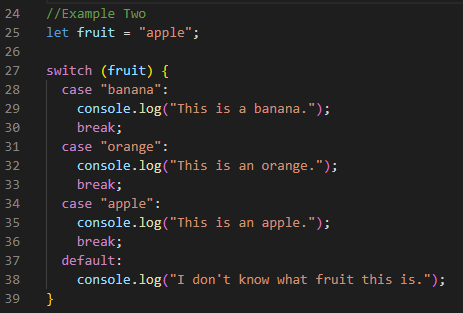 Ziggy Rafiq Switch Statement Code Example Two