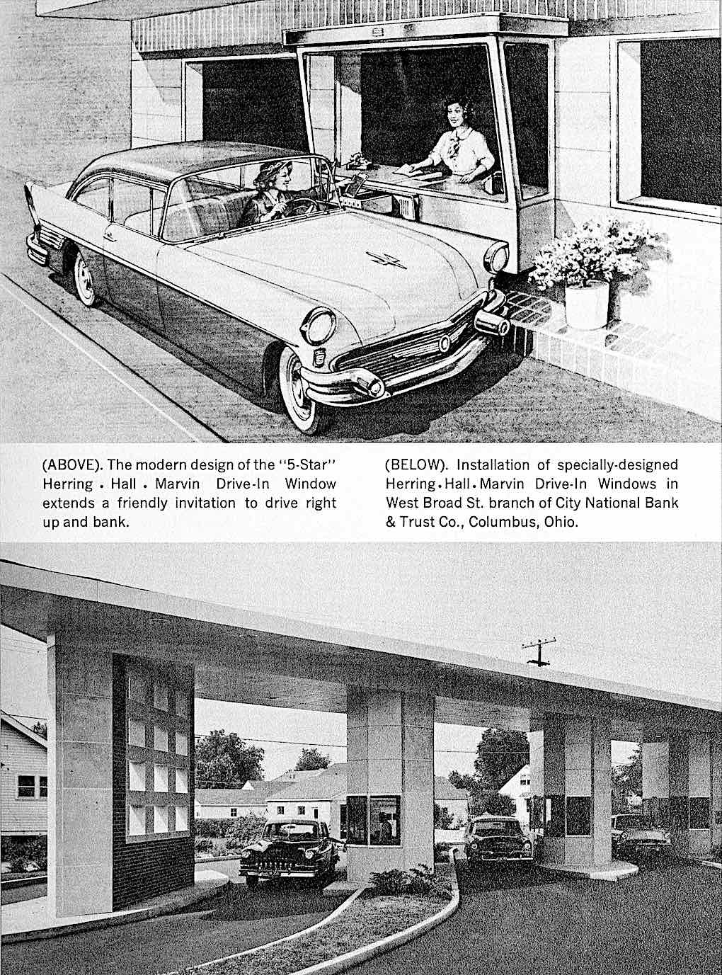 a 1956 drive-through financial bank