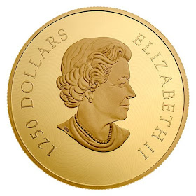 Canada 1250 Dollars Half Kilogram Pure Gold Coin 2015 Queen Elizabeth II