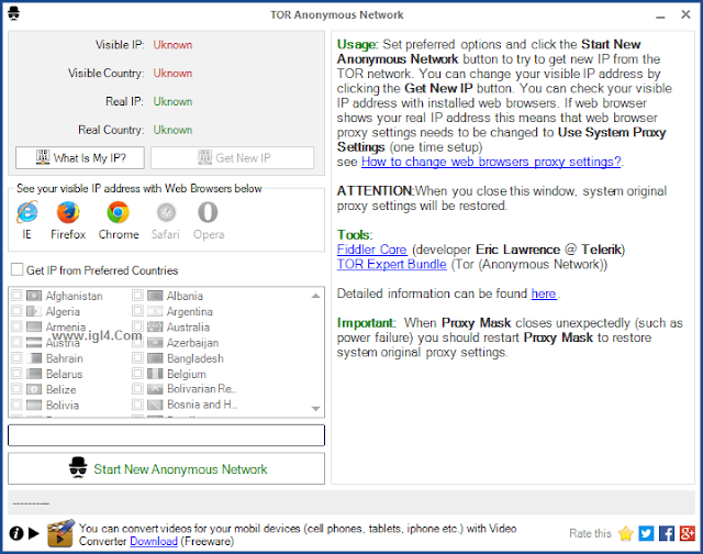 كسر بروكسي عبر برنامج Proxy Mask