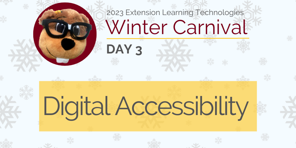 Winter Carnival day 3 - Digital Accessibility