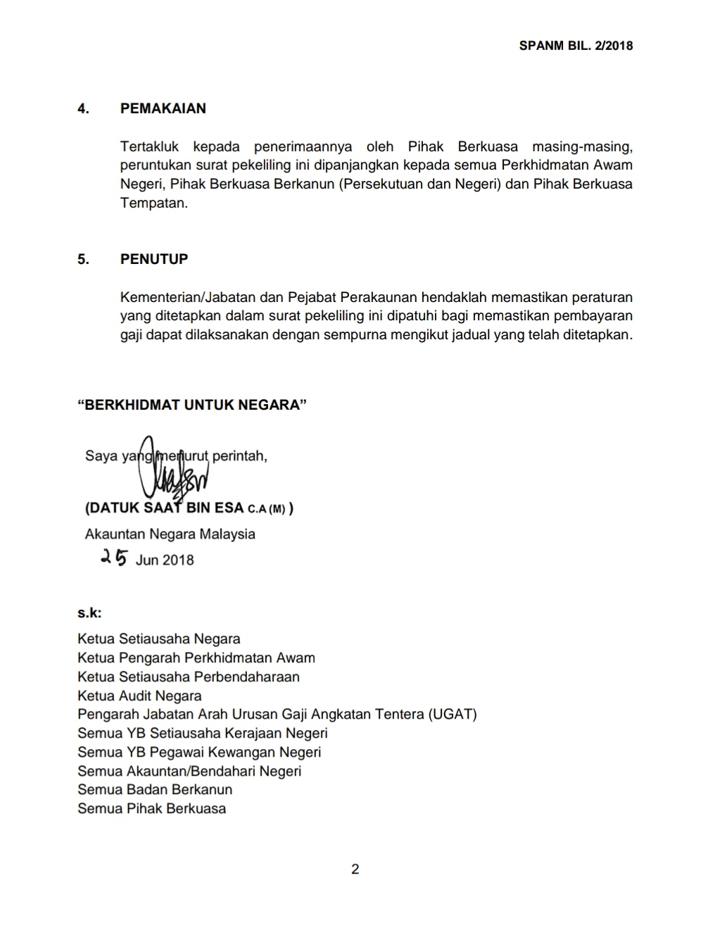 Pekeliling Perkhidmatan Surat Pekeliling Perkhidmatan