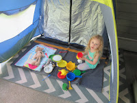 Lucy Finds a Beach Tent