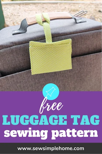 Follow along with this easy tutorial and free sewing pattern and learn how to Sew DIY Luggage Tags.