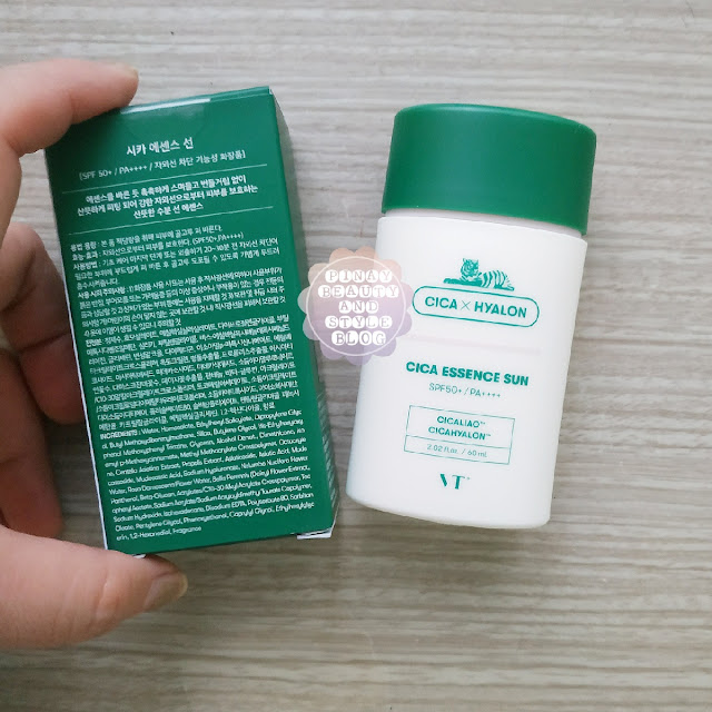 VT Cosmetics Cica Essence Sun Review ingredients