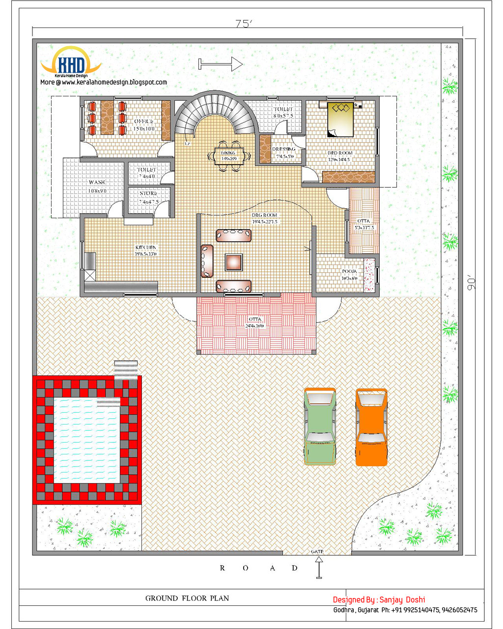 Duplex House  Plan  and Elevation 4217 Sq Ft Kerala 
