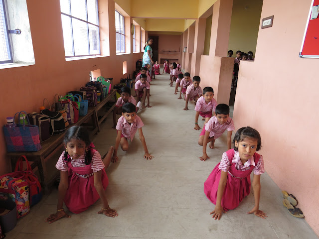 International Yoga Day Demonstration in Sri Durga School