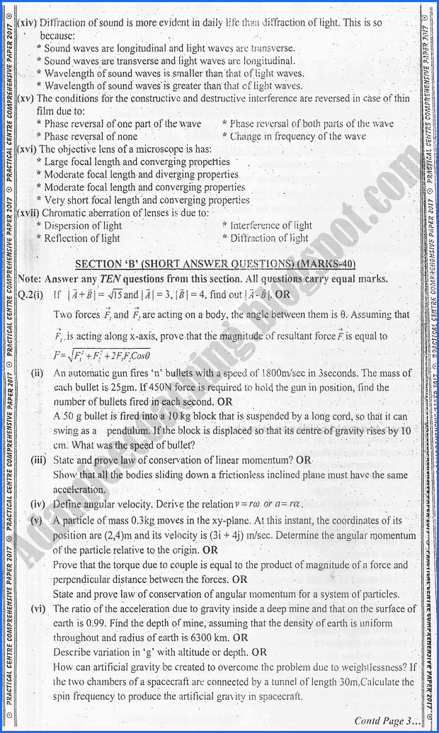 physics-11th-practical-centre-guess-paper-2017-science-group