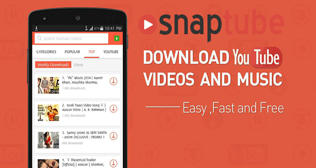 SnapTube: YouTube Downloader HD Video v4.31.1.10106 apk Terbaru