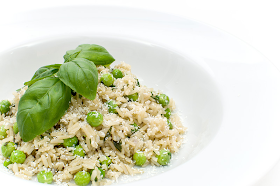 Risotto with young peas
