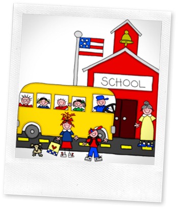 School-House with bus