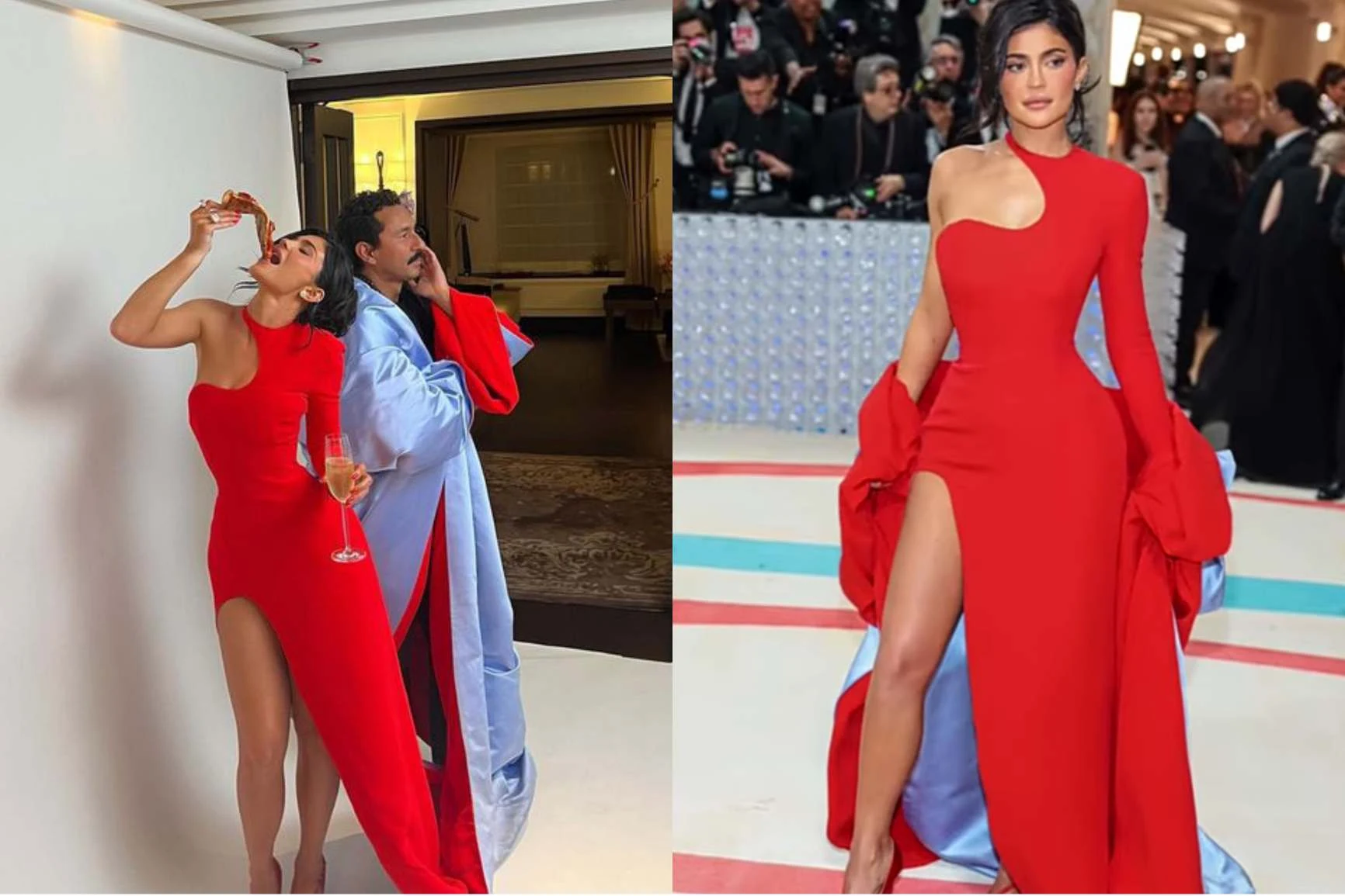 Jenners and Kardashian in Met Gala 2023. Kim Kardashian Fashion Looks