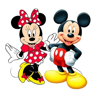 Minnie and Mickey in Red,  Free Printable Image