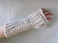 lace cable gloves mitts mittens knitting pattern