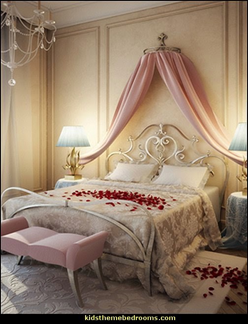 romantic bedroom decorating ideas - romantic bedding ideas - romantic master bedroom ideas - Romantic Luxury decor - hearts and flowers Valentines Day style - valentines day bedroom ideas - heart shaped candles - heart shaped decorations