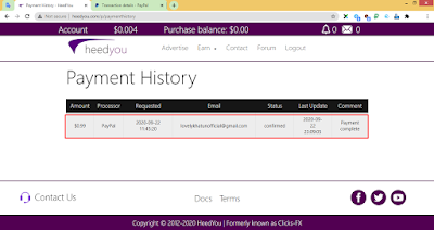 Heedyou Payment Proof