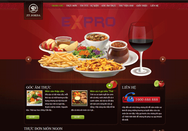 Thiết kế web nhà hàng chuyên nghiệp chuẩn SEO