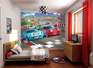 habitación tema coches