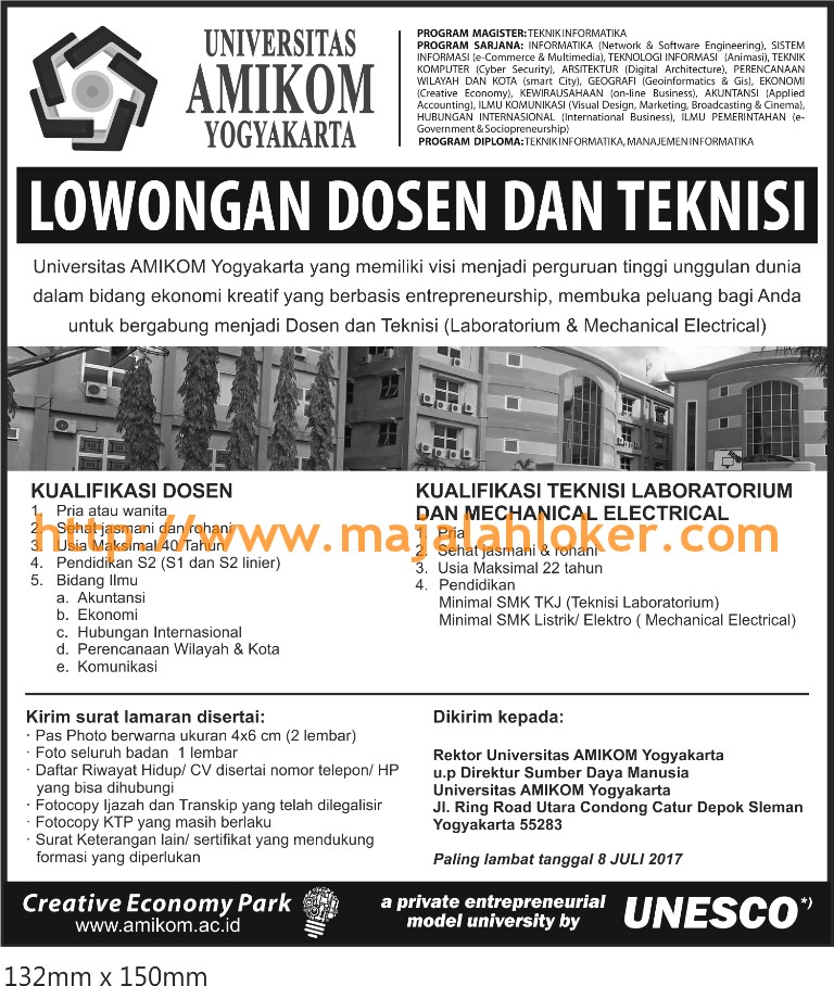 Lowongan Dosen 2017 2018 Yogyakarta - Lowongan Kerja Terbaru