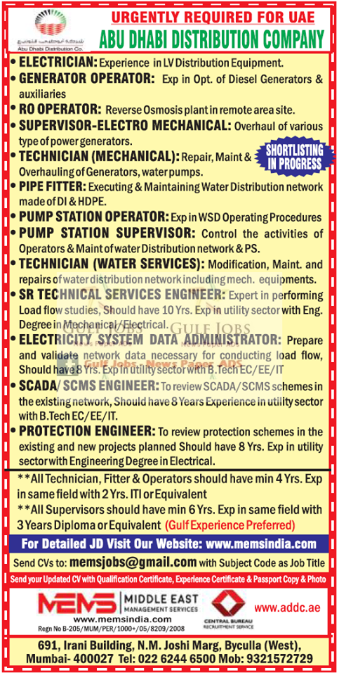 Abudhabi distribution company Large Job opportunities