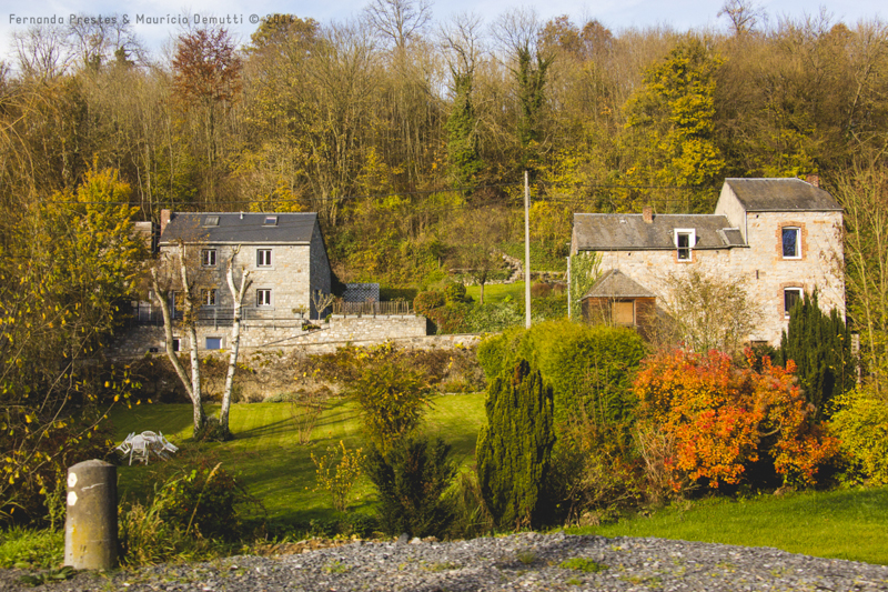 vista de casas e natureza em Celles