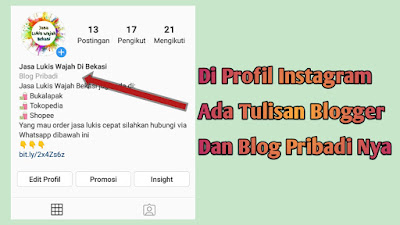 membuat tulisan blog pribadi di instagram