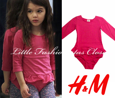 Ballet Leotards on Suri Is Wearing Pink Ballet Leotard By H M And Shoes By Flora And