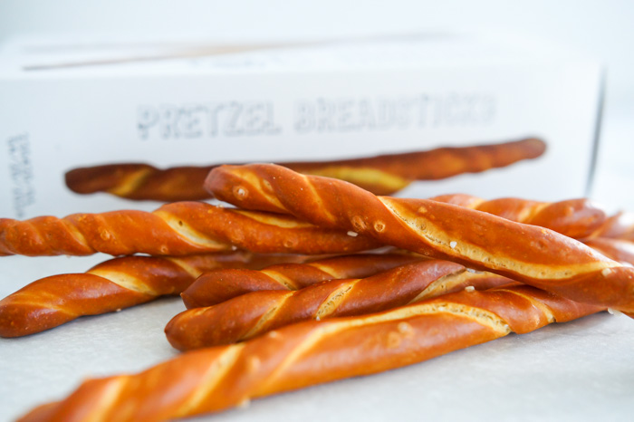 Trader Joe's Pretzel Breadsticks, closeup