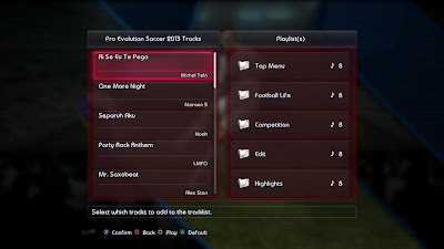 Pro Evolution Soccer 2013 Track Sound