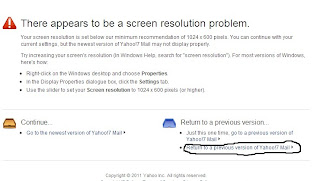 Yahoo mail bad resolution