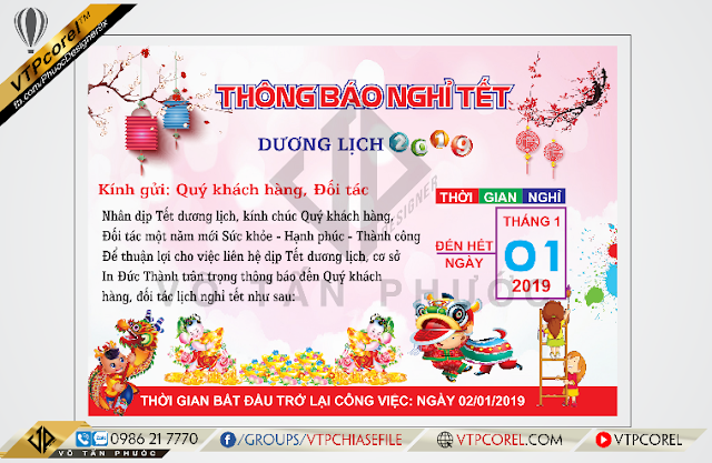 Share file Thông Báo Nghỉ Tết Dương Lịch