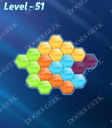 Block! Hexa Puzzle [5 Mania] Level 51 Solution, Cheats, Walkthrough for android, iphone, ipad, ipod