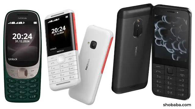 Nokia 230, Nokia 6310, and Nokia 5310