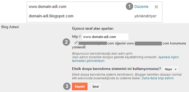 Blogger www Yönlendirme Sorunu