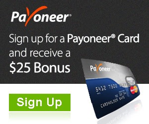 Sign Up For Payoneer Card And Receive $25 Bonus