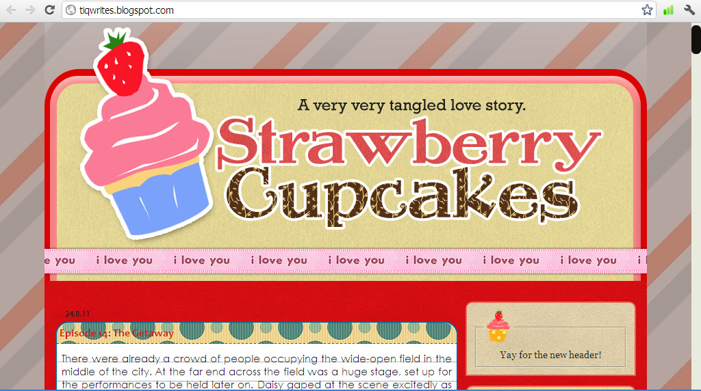 strawberry cupcakes the novel, a very very tangled love story, my first blog novel
