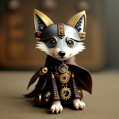 Steampunk Wolf Statue Miniature 3D amazingwallpapersa blogspot com (5)