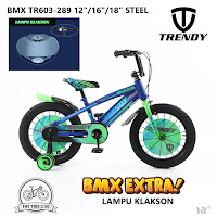 Sepeda BMX Anak Trendy TR603-289 Fat Tire 16 Inch x 2.50 Inch Hi-Ten Steel Lampu Klakson Kids Bike