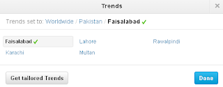 Twitter trends for Pakistan