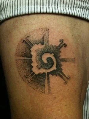 imagen de un tatuaje maya