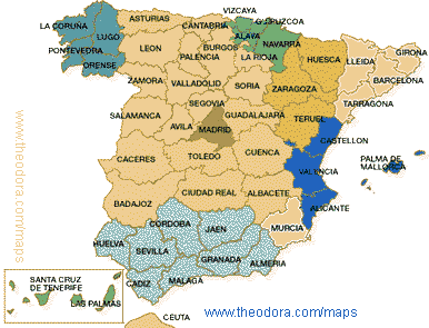 Mapa de Espana País Ciudad